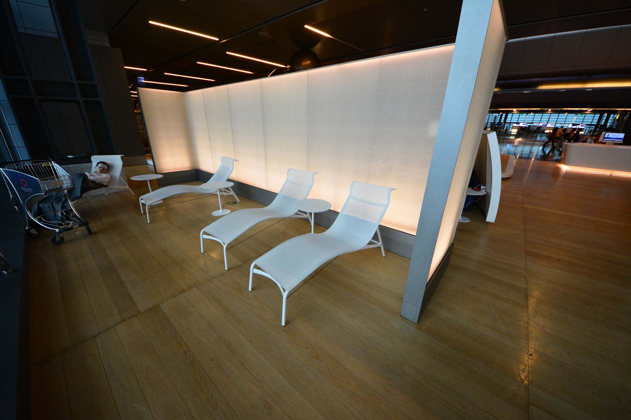 A rest area at Hamad International Airport