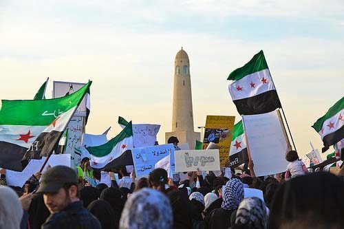 Syria protests in Qatar