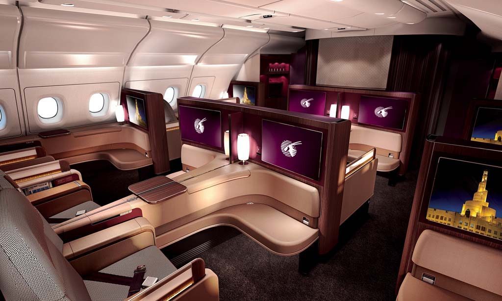 Inside the A380 Qatar Airways First Class cabin