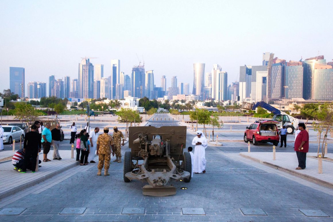 PHOTOS: Ramadan Cannon Moves To Qatar's State Mosque - Doha News | Qatar