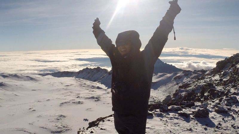 Aisha Al-Naama on Mt Kilimanjaro