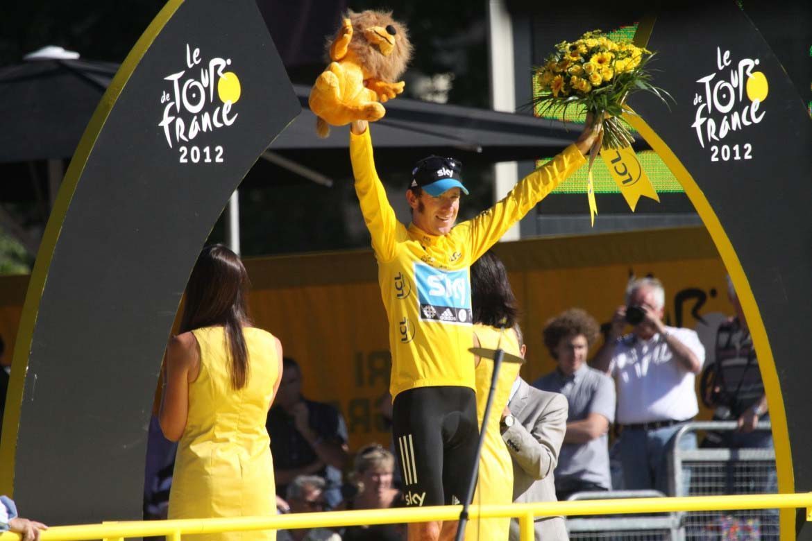 Bradley Wiggins winning 2012 Tour de France