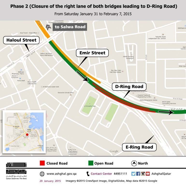 Al Maamoura lane closure