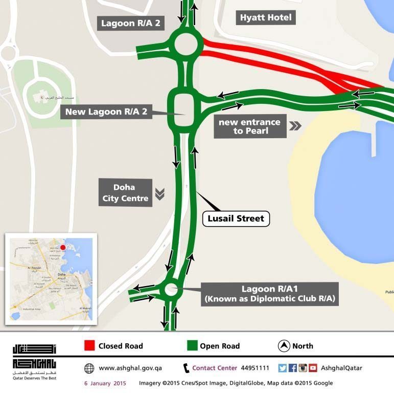 Motorists entering and exiting the Pearl-Qatar will start using a new roundabout later this week.