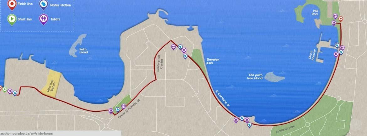 2015 Ooredoo marathon map
