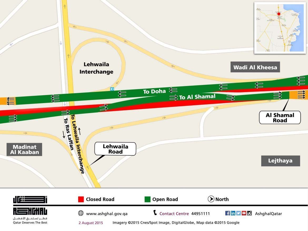 Planned diversion on Al Shamal Road