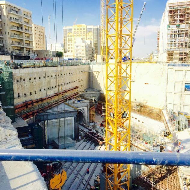 Construction progress at Msheireb station - Dec. 2015