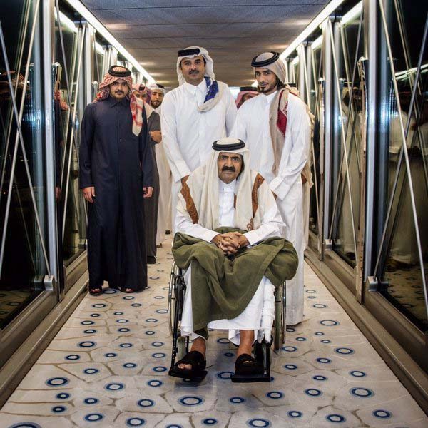 Sheikh Hamad is welcomed back to Qatar by his sons