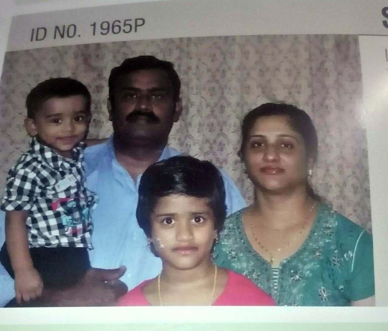 Shaji Aiden Varughese and his family.