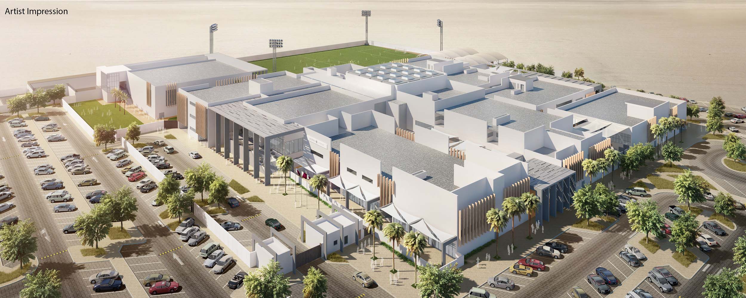 An artist's impression of the new ACS Doha campus