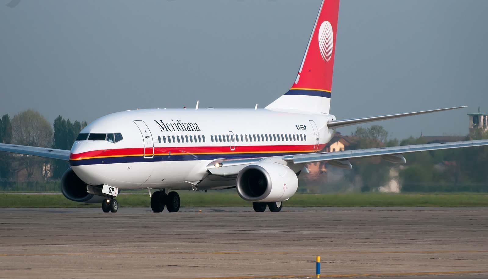 A Meridiana Boeing 737.