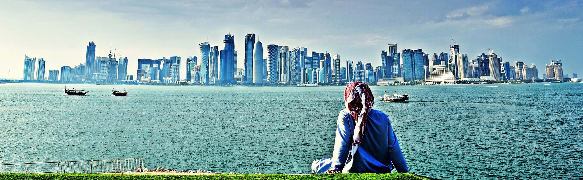 Doha's West Bay as seen from the Museum of Islamic Art Park