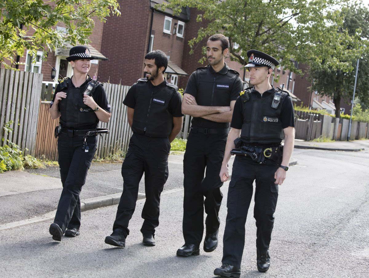 Qatari police officers on the beat in Manchester