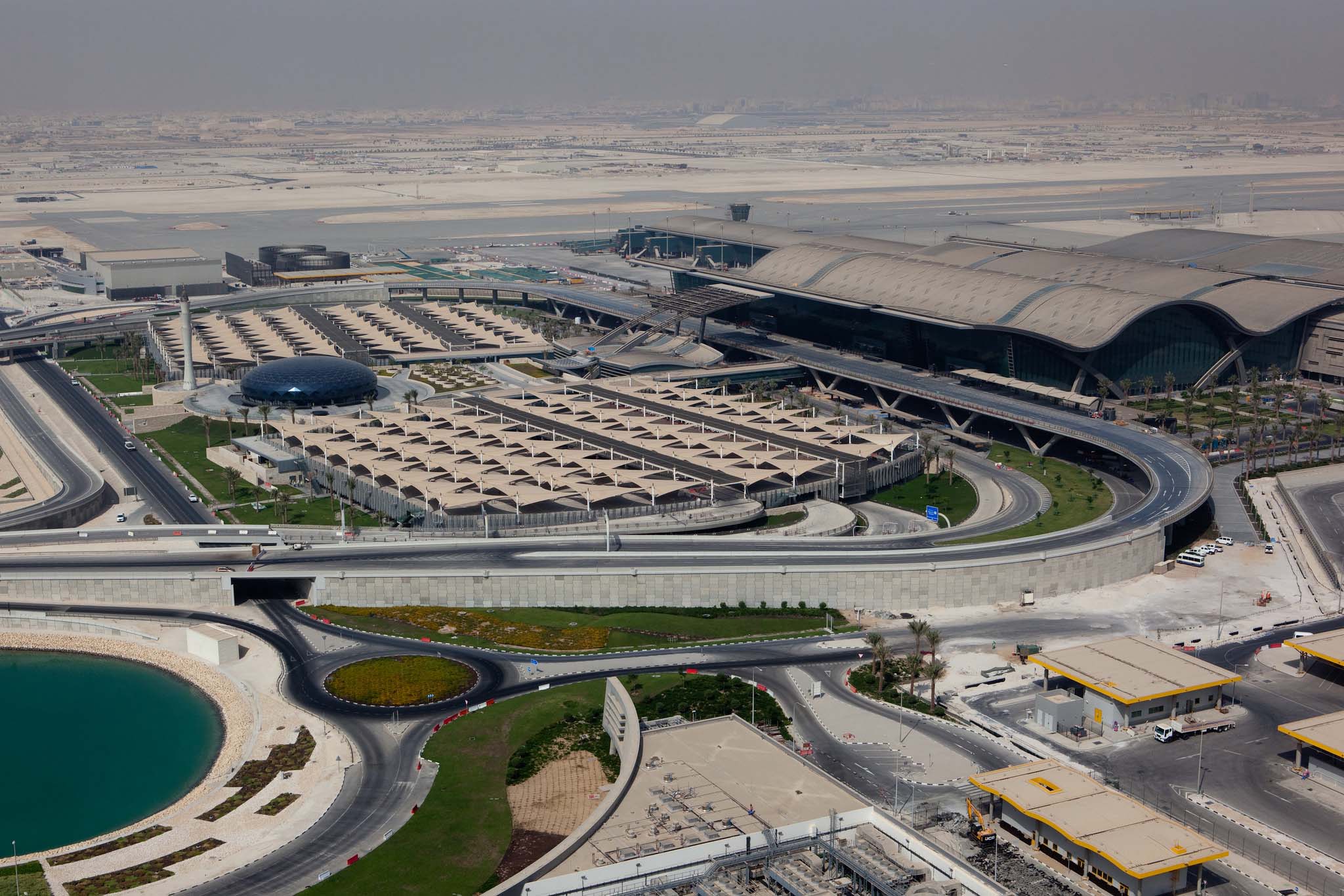 Hamad International Airport aerial view