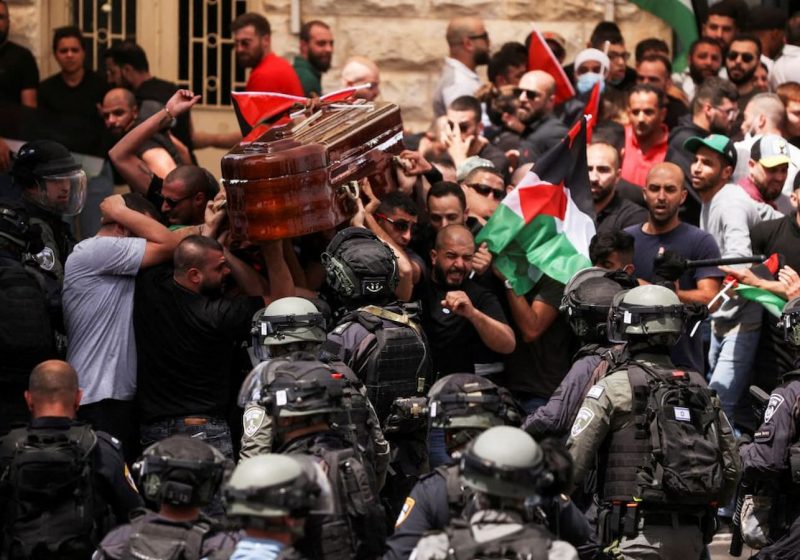 shireen abu akleh funeral israeli forces attack
