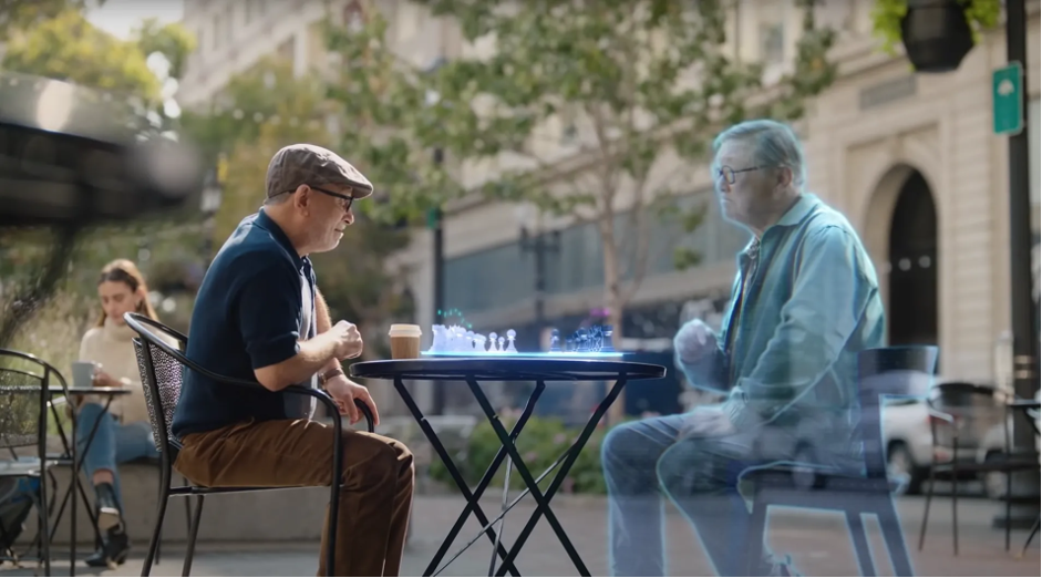 Illustration of two men playing chess in AR [Meta]