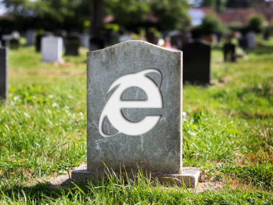 internet explorer gravestone dead