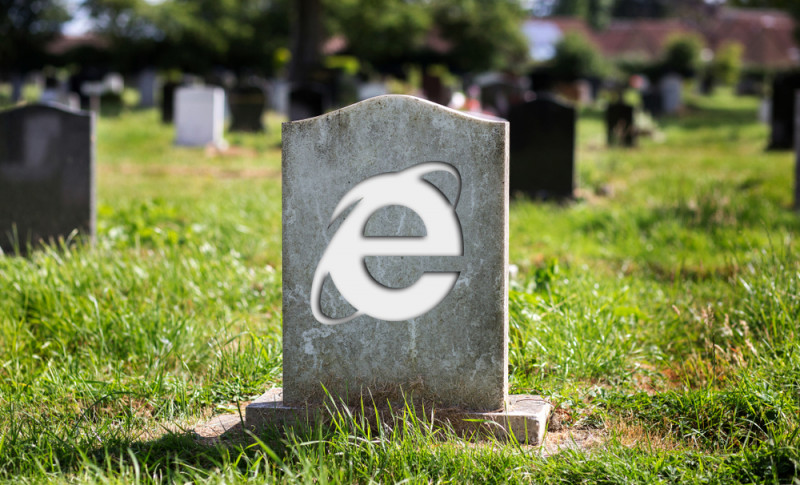 internet explorer gravestone dead