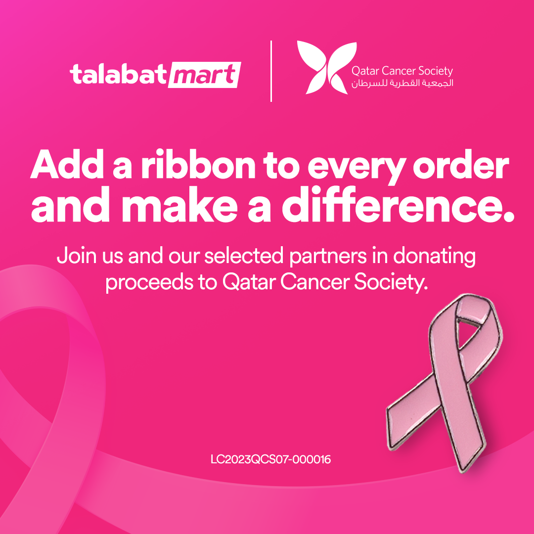 talabat Mart Launches its annual Pinktober campaign with Qatar Cancer Society