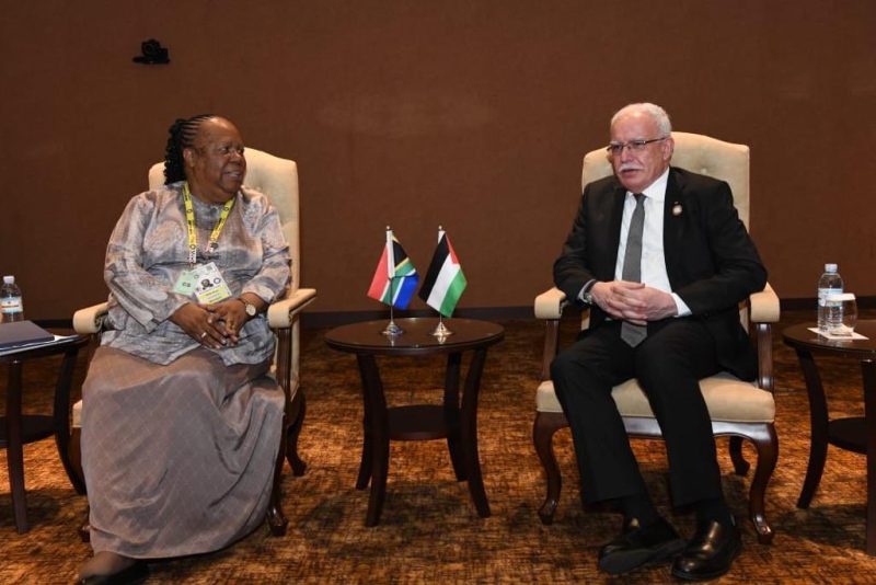 Palestinian and South African Foreign Ministers unite to discuss end to ...