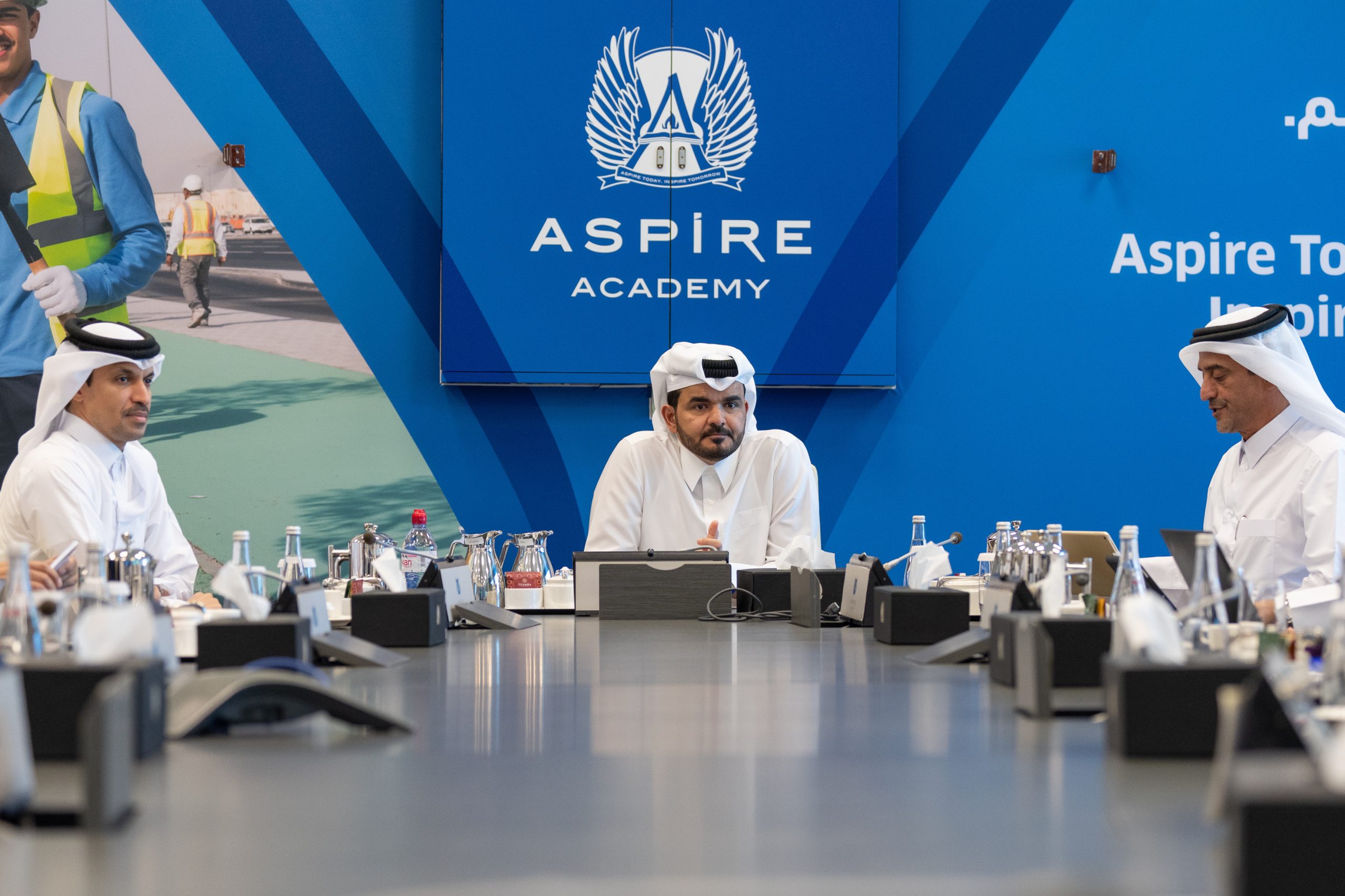 Qatar’s Sheikh Joaan inspects preparations for World Aquatics Championships