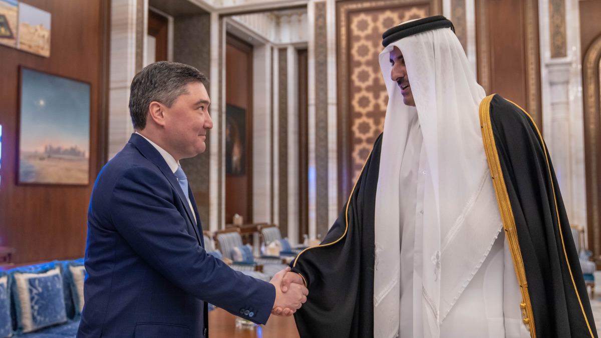 Qatar’s Amir and Kazakhstan’s prime minister discuss boosting ties