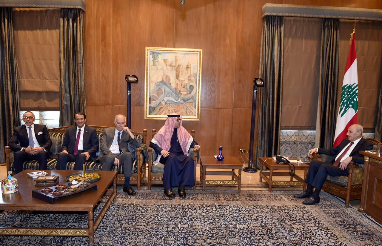 Quintet Committee, Lebanon’s parliament speaker discuss country’s prolonged political stalemate