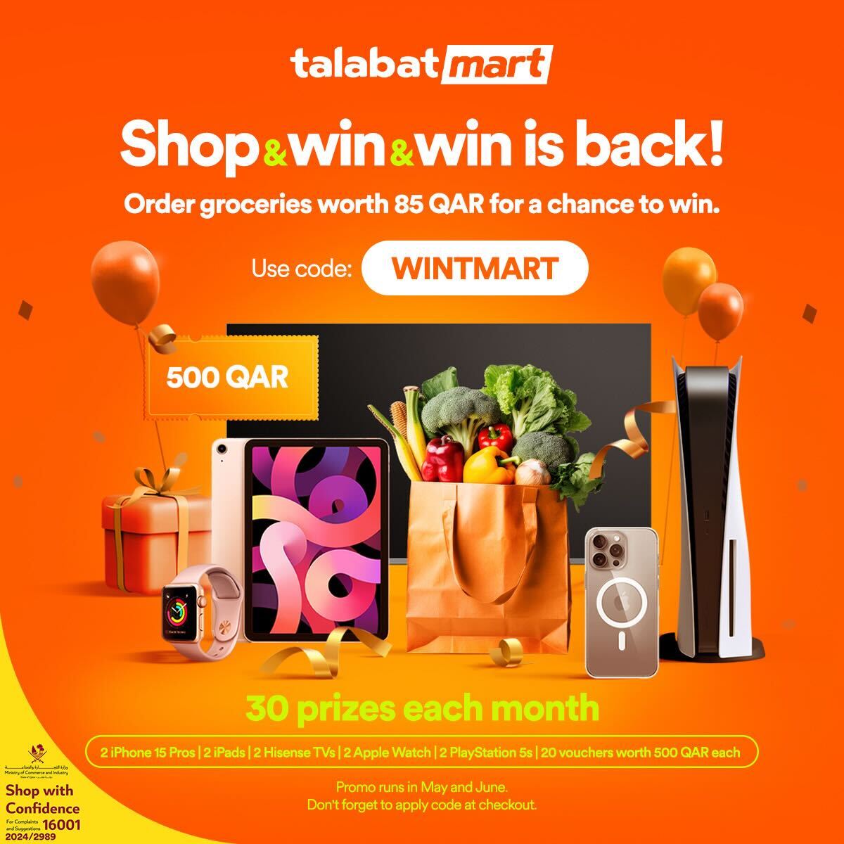 Talabat Mart special Shop & Win & Win with exciting prizes