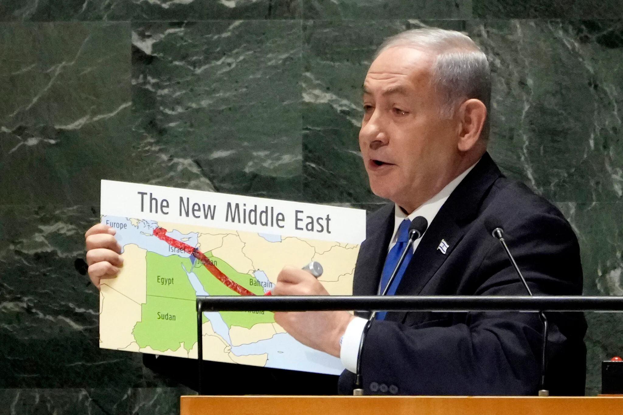 Screengrab Netanyahu Speech at UN