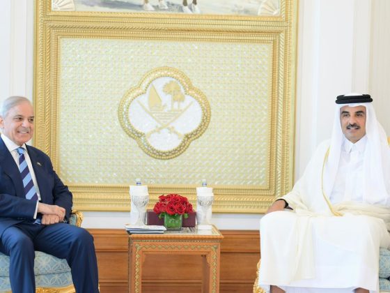 Prime Minister Muhammad Shehbaz Sharif meets Amir of Qatar, H.H Sheikh Tamim bin Hamad Al Thani in Doha.